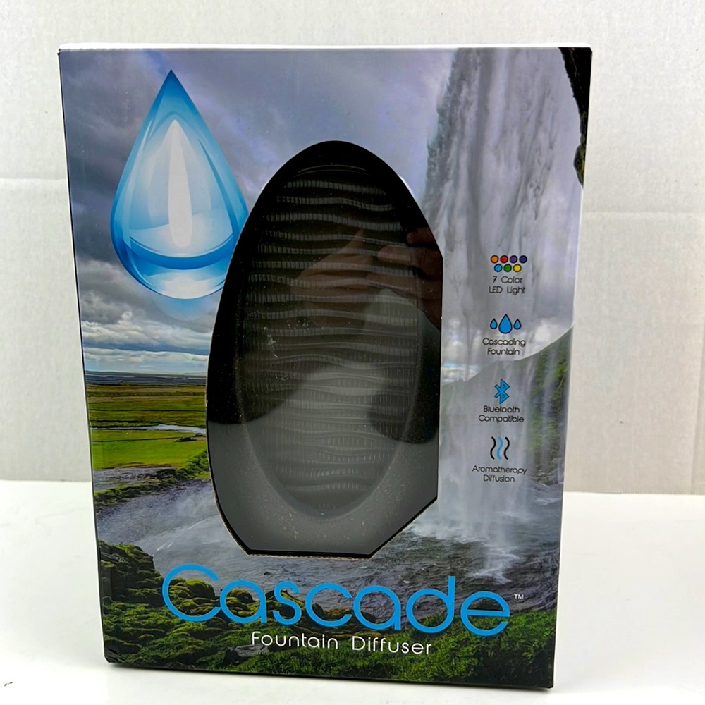 New in box Ultra sonic fountain diffuser 8” high
